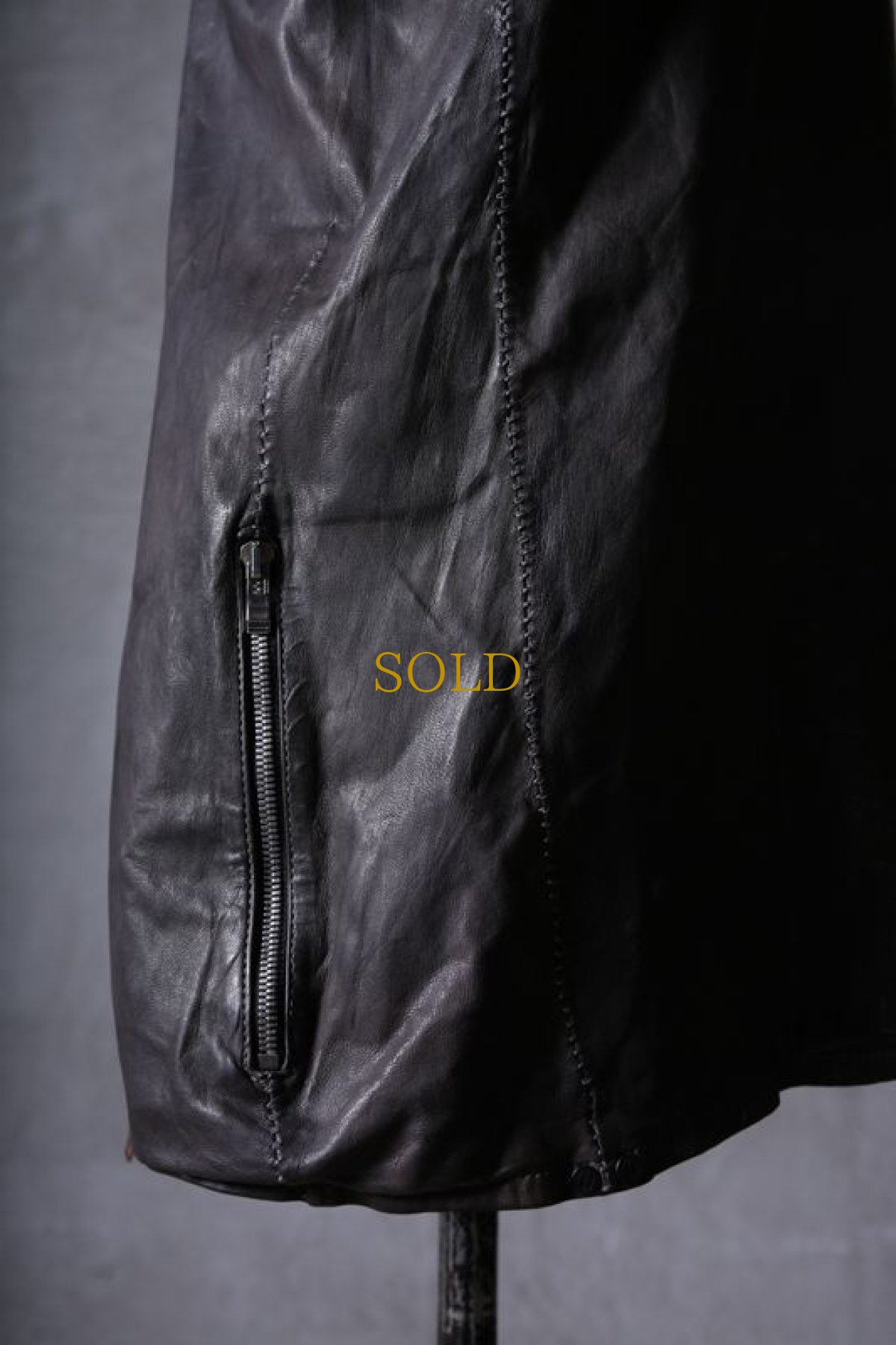 画像18: incarnation / インカネーション / 12015-3417 / SHEEP LEATHER HOODED RAGLAN ZIP FRONT SHIRTS LINED (18)