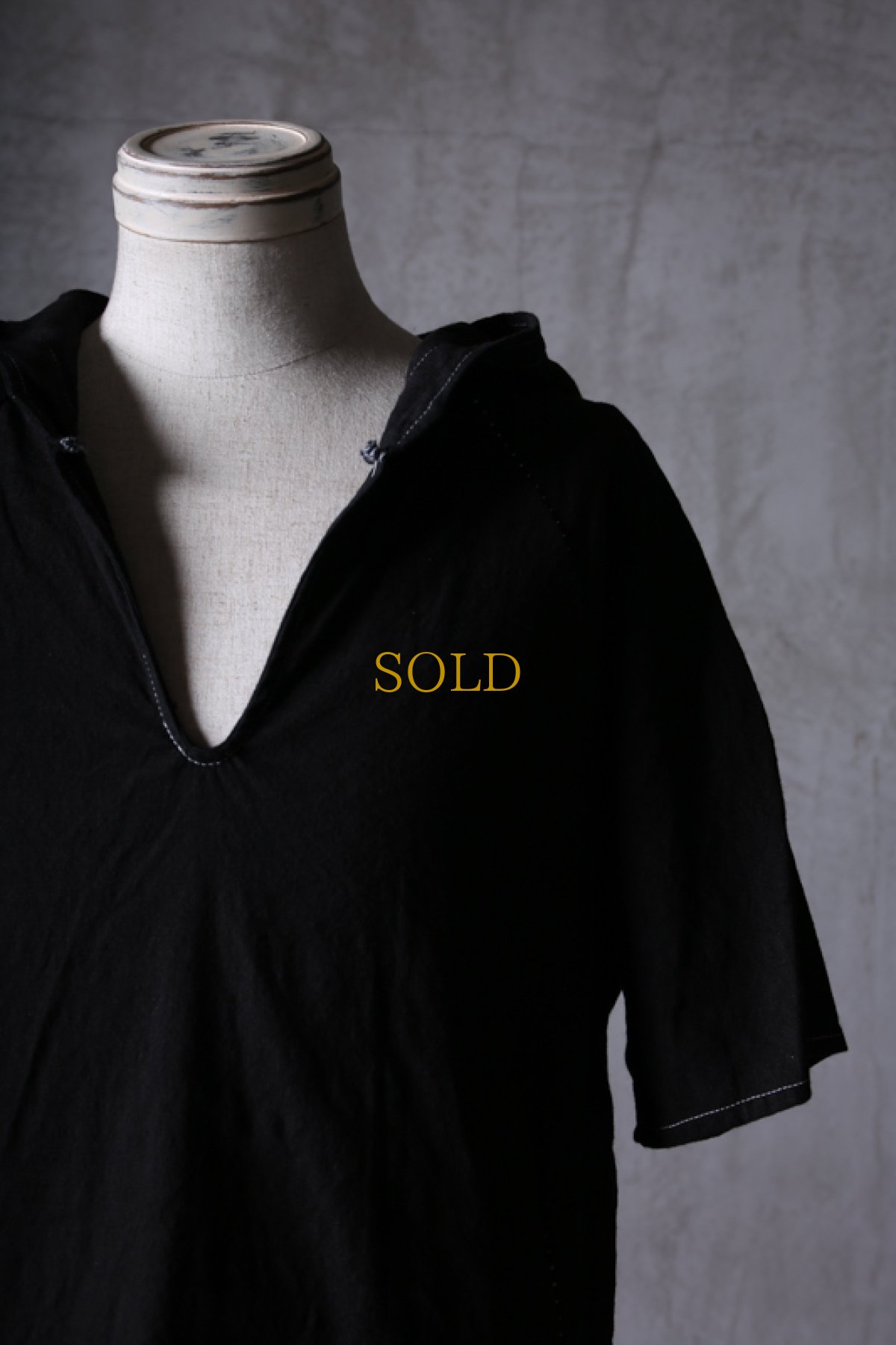 画像10: incarnation / インカネーション / 32071-3402 / LINEN 70% COTTON 27% ELASTERN 3% HOODED RAGLAN #2 SHORT SLEEVE (10)