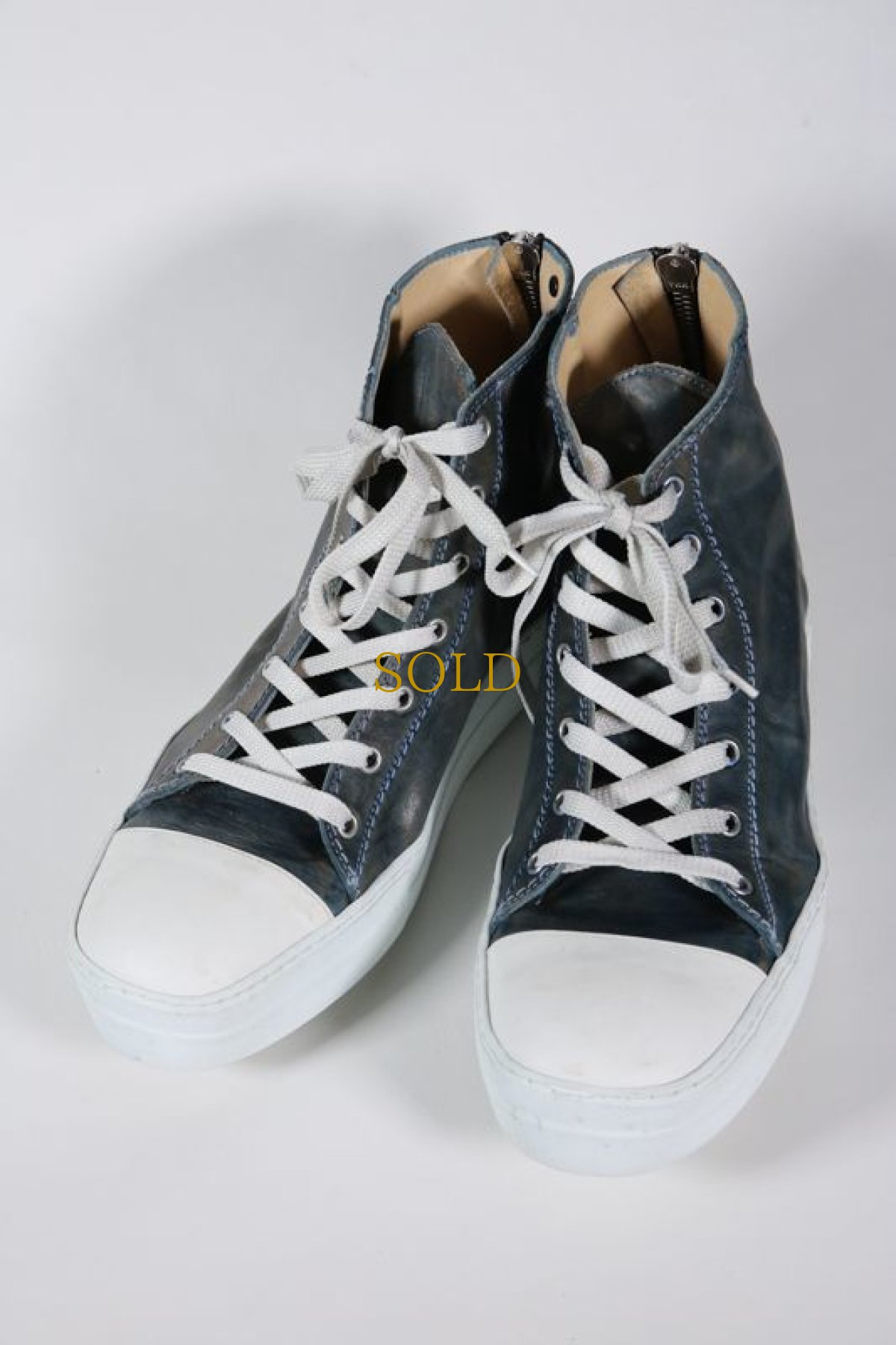 画像2: incarnation / インカネーション / 32011V-7585WZ / HORSE LEATHER HI CUT SNEAKER LINED BACK ZIP (2)