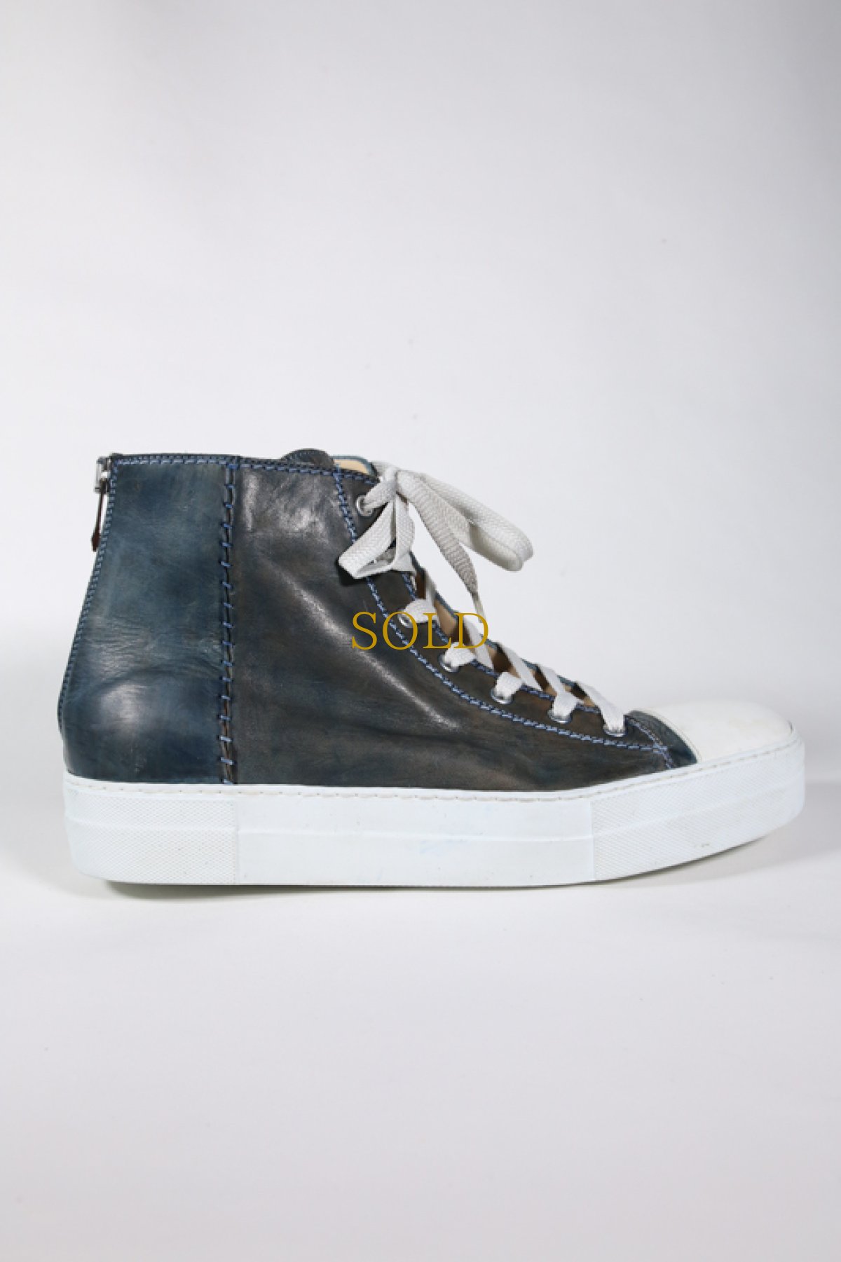 画像11: incarnation / インカネーション / 32011V-7585WZ / HORSE LEATHER HI CUT SNEAKER LINED BACK ZIP (11)