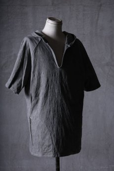 画像3: incarnation / インカネーション / 32071-3402 / LINEN 70% COTTON 27% ELASTERN 3% HOODED RAGLAN #2 SHORT SLEEVE (3)