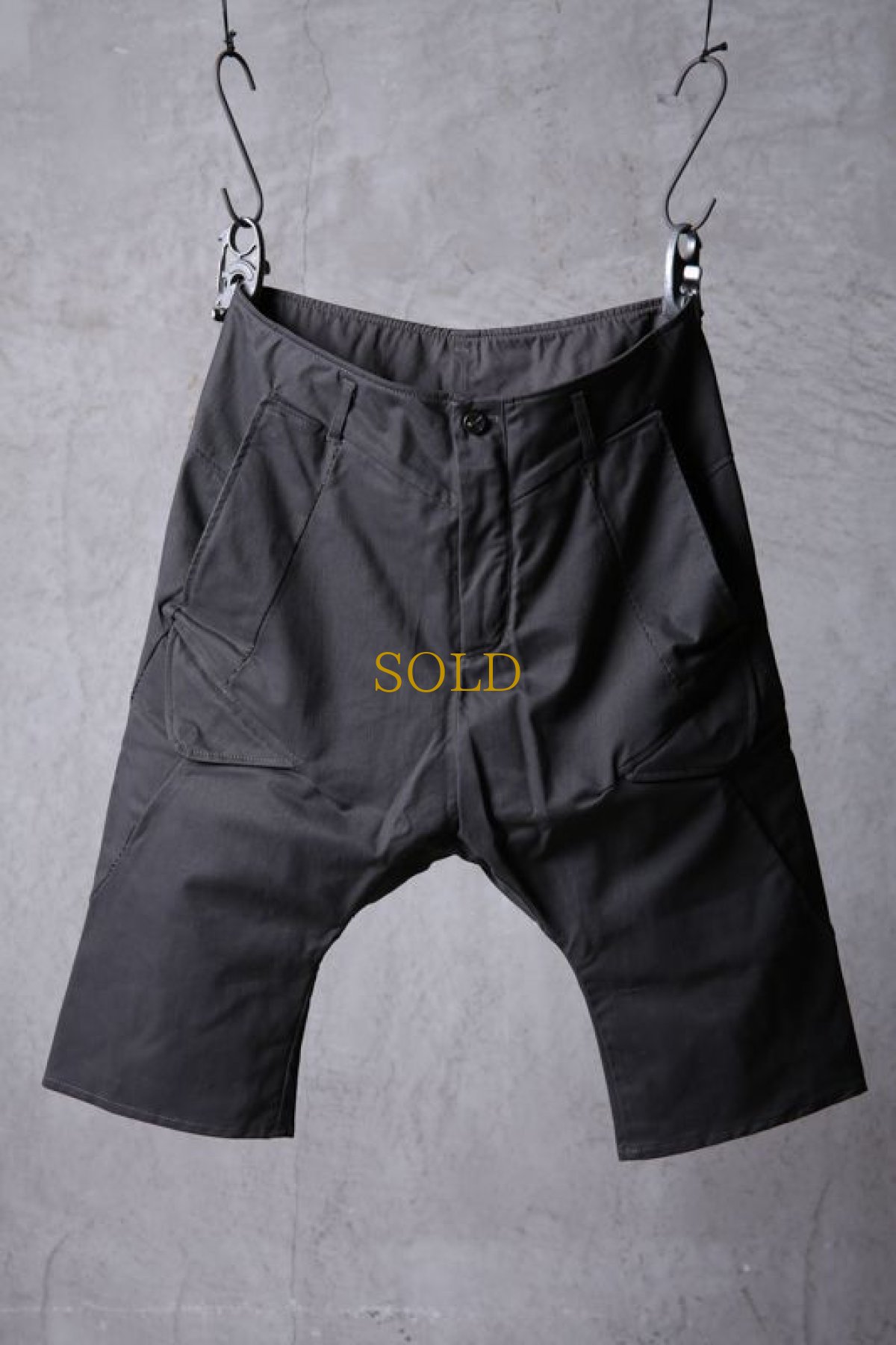 画像1: incarnation / インカネーション / 11883-6410C / COTTON 98% ELASTANE 2% PANTS SARROUEL CARGO SHORT (1)