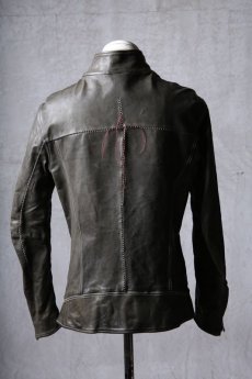 画像8: incarnation / インカネーション / 12111-41287 / HORSE LEATHER Z/F BLOUSON H/N MOTO #2 O/P ARM LINED (8)