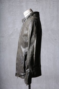 画像4: incarnation / インカネーション / 12111-41287 / HORSE LEATHER Z/F BLOUSON H/N MOTO #2 O/P ARM LINED (4)