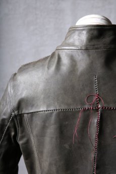 画像18: incarnation / インカネーション / 12111-41287 / HORSE LEATHER Z/F BLOUSON H/N MOTO #2 O/P ARM LINED (18)