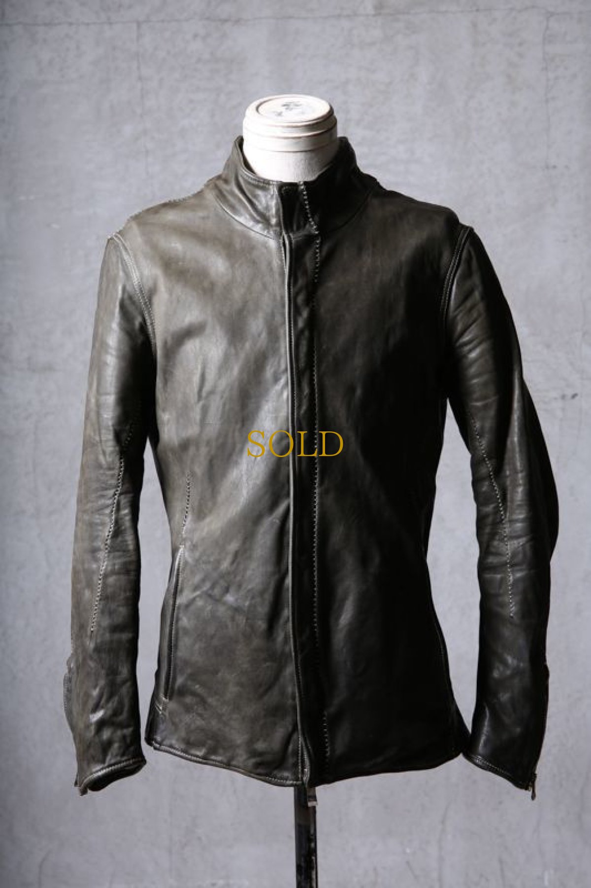 画像1: incarnation / インカネーション / 12111-41287 / HORSE LEATHER Z/F BLOUSON H/N MOTO #2 O/P ARM LINED (1)