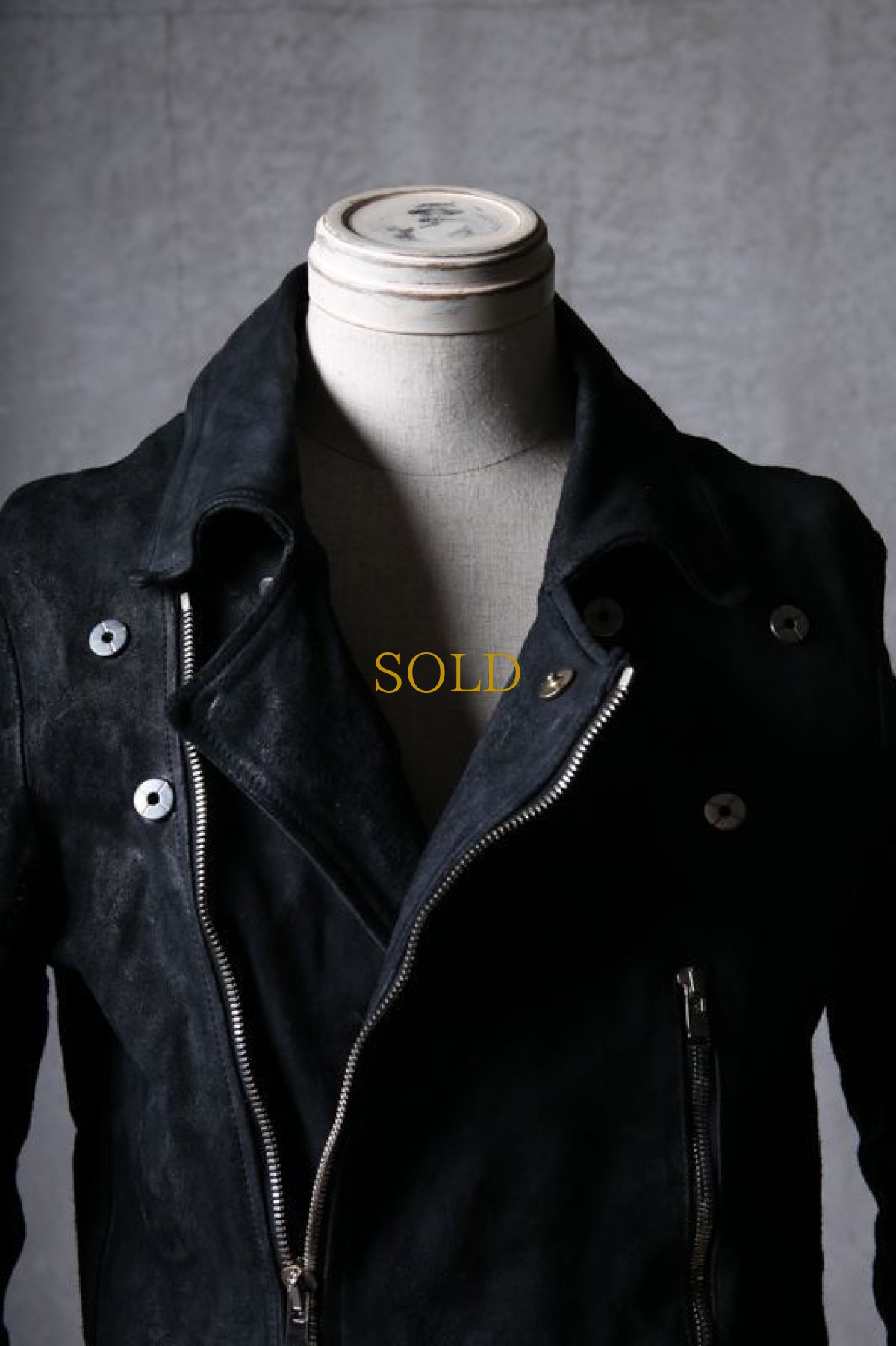 画像12: incarnation / インカネーション / 12111-41077 / BACK SKIN HORSE LEATHER DOUBLE BREAST MOTO W/POCKET LINED (12)