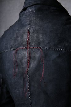 画像19: incarnation / インカネーション / 12111-41077 / BACK SKIN HORSE LEATHER DOUBLE BREAST MOTO W/POCKET LINED (19)