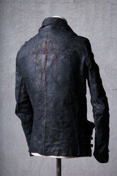 画像7: incarnation / インカネーション / 12111-41077 / BACK SKIN HORSE LEATHER DOUBLE BREAST MOTO W/POCKET LINED (7)