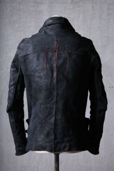 画像8: incarnation / インカネーション / 12111-41077 / BACK SKIN HORSE LEATHER DOUBLE BREAST MOTO W/POCKET LINED (8)