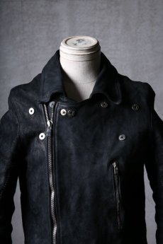 画像11: incarnation / インカネーション / 12111-41077 / BACK SKIN HORSE LEATHER DOUBLE BREAST MOTO W/POCKET LINED (11)