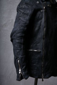 画像10: incarnation / インカネーション / 12111-41077 / BACK SKIN HORSE LEATHER DOUBLE BREAST MOTO W/POCKET LINED (10)