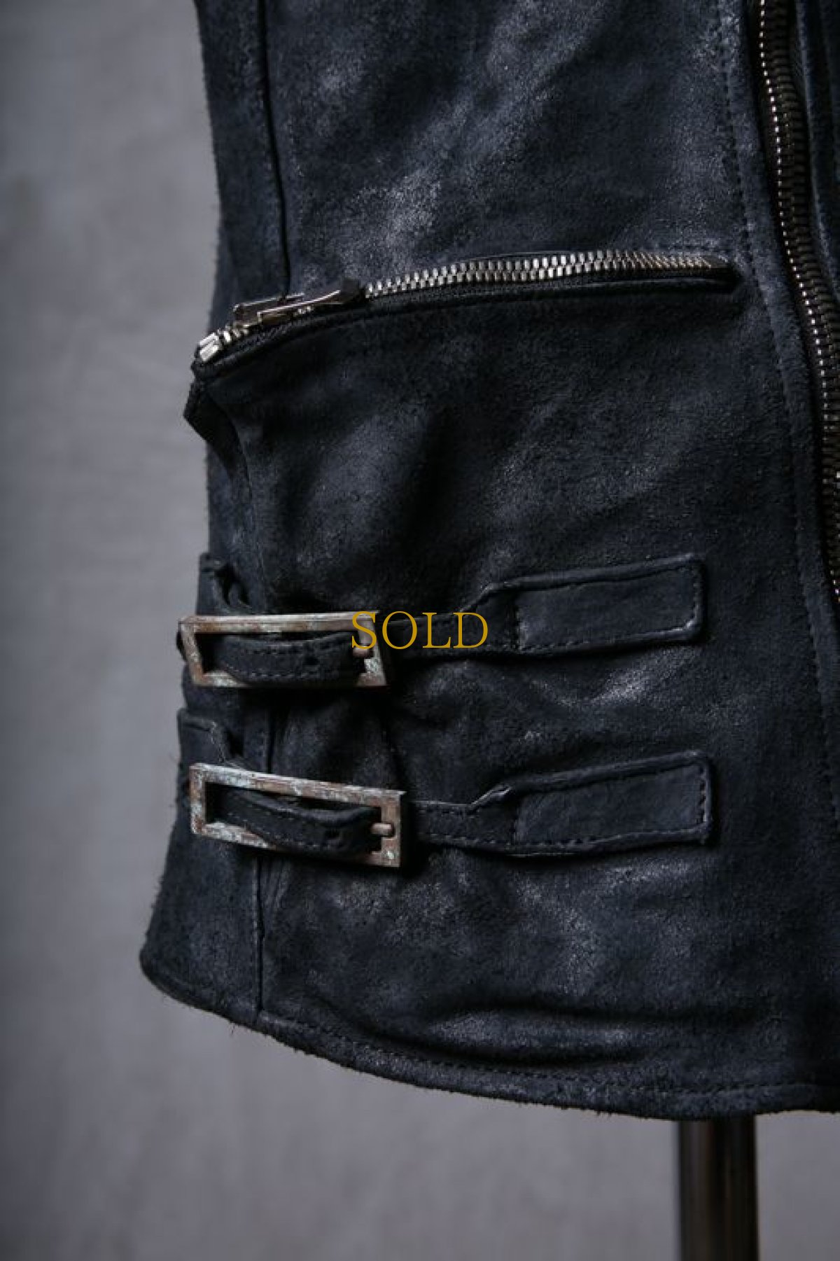 画像14: incarnation / インカネーション / 12111-41077 / BACK SKIN HORSE LEATHER DOUBLE BREAST MOTO W/POCKET LINED (14)