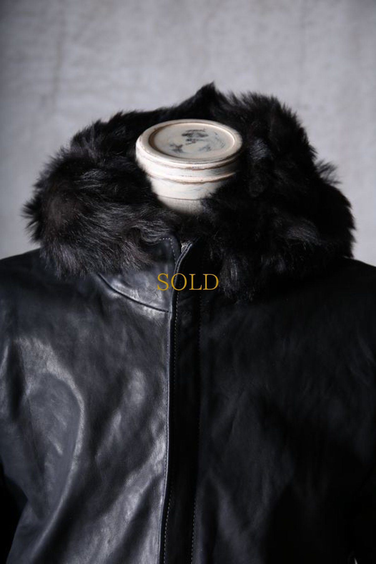 画像9: incarnation / インカネーション / 11911-5297CC / HORSE LEATHER SHEARLING PARKA LONG W/POCKET LINED (9)