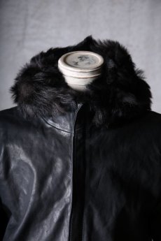 画像9: incarnation / インカネーション / 11911-5297CC / HORSE LEATHER SHEARLING PARKA LONG W/POCKET LINED (9)