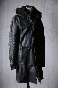 画像3: incarnation / インカネーション / 11911-5297CC / HORSE LEATHER SHEARLING PARKA LONG W/POCKET LINED (3)