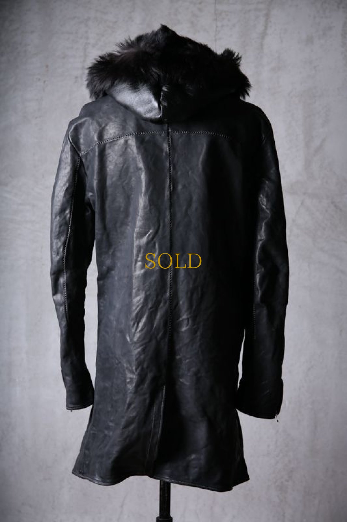 画像8: incarnation / インカネーション / 11911-5297CC / HORSE LEATHER SHEARLING PARKA LONG W/POCKET LINED (8)