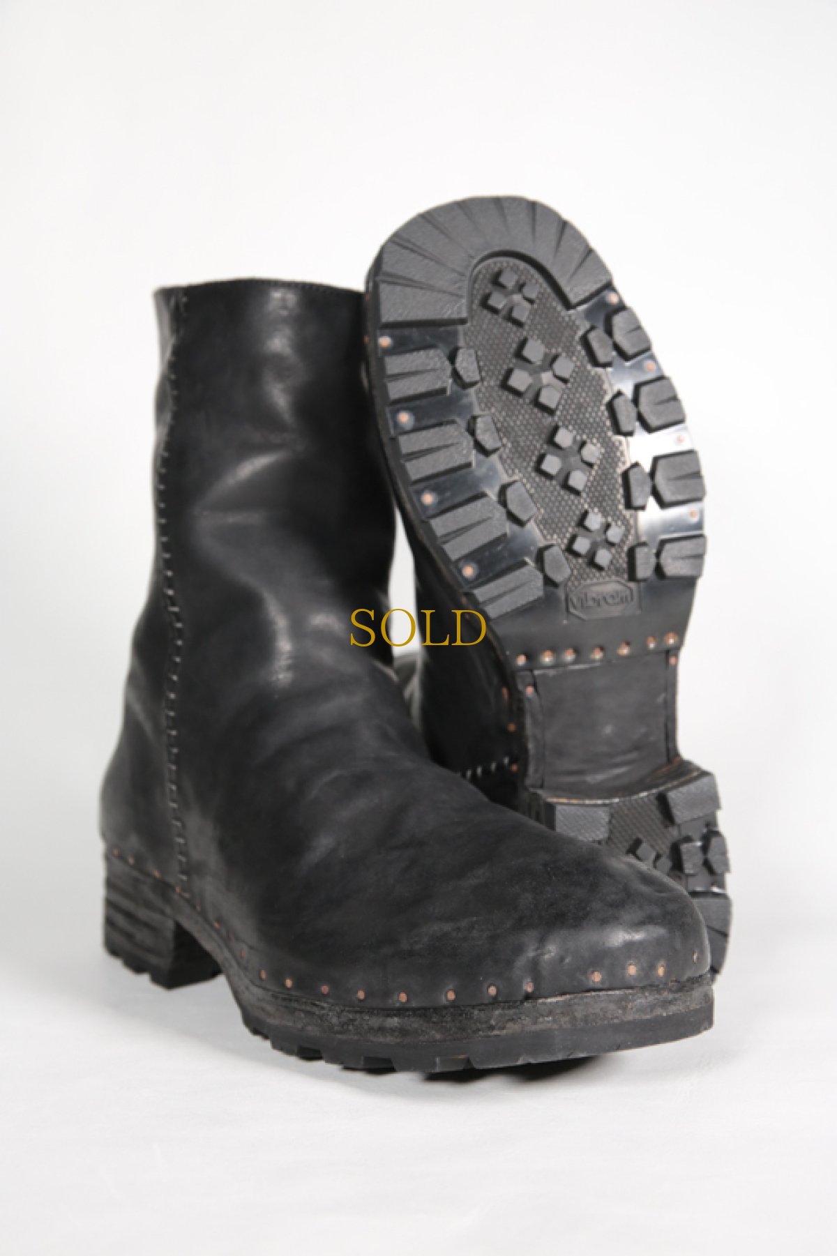 画像4: incarnation / インカネーション / 32111V-7777 / HORSE LEATHER BACK ZIP VIBRAM SOLES PECOS W/NAILS LINED (4)