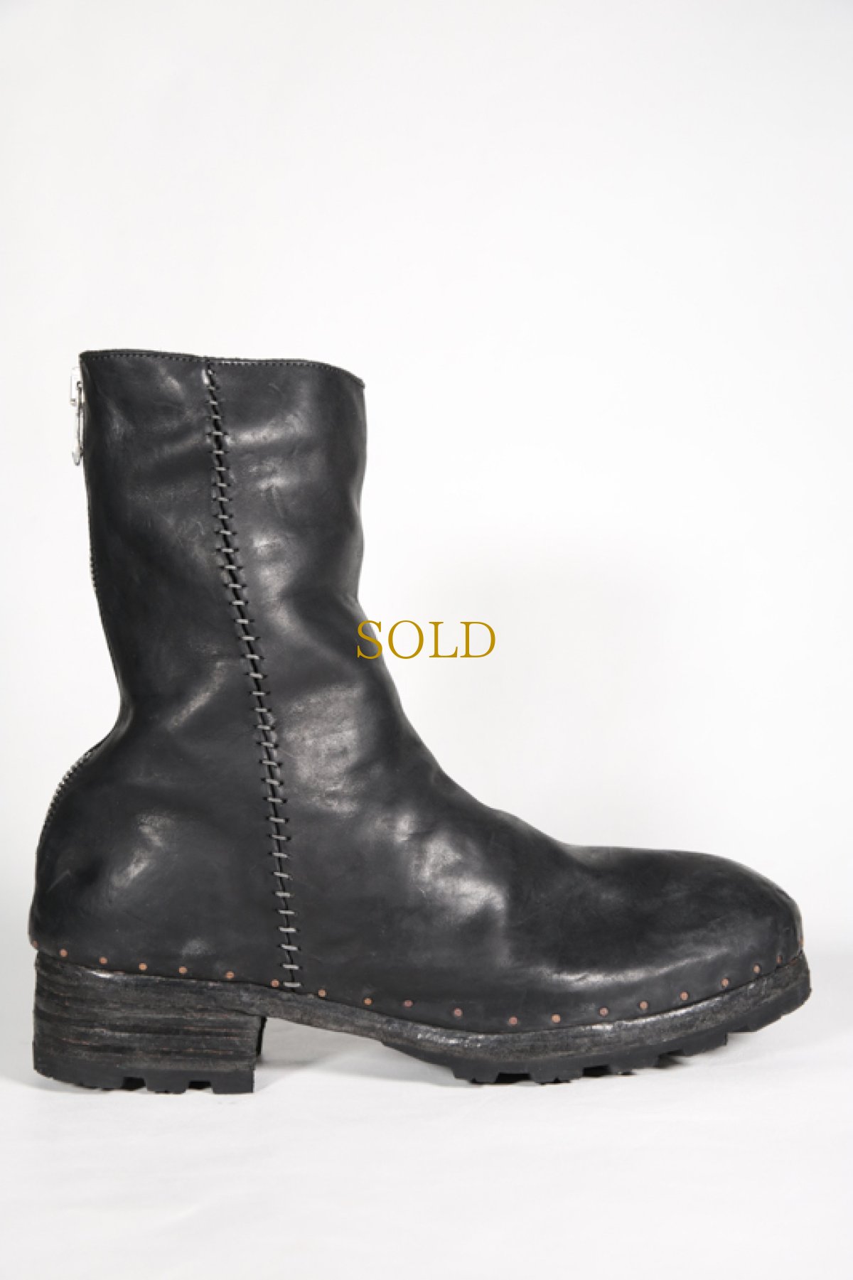 画像9: incarnation / インカネーション / 32111V-7777 / HORSE LEATHER BACK ZIP VIBRAM SOLES PECOS W/NAILS LINED (9)