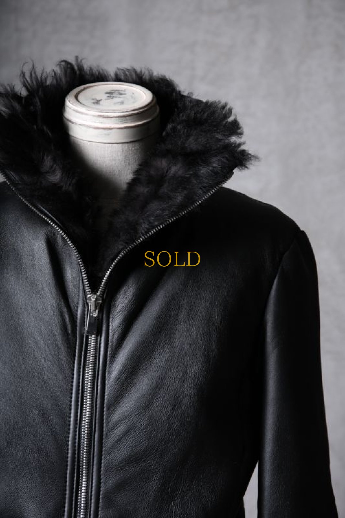 画像11: incarnation / インカネーション / 31991-4690 / SHEEP SHEARLING HIGH NECK ZIP BLOUSON SPIRAL ARM (11)