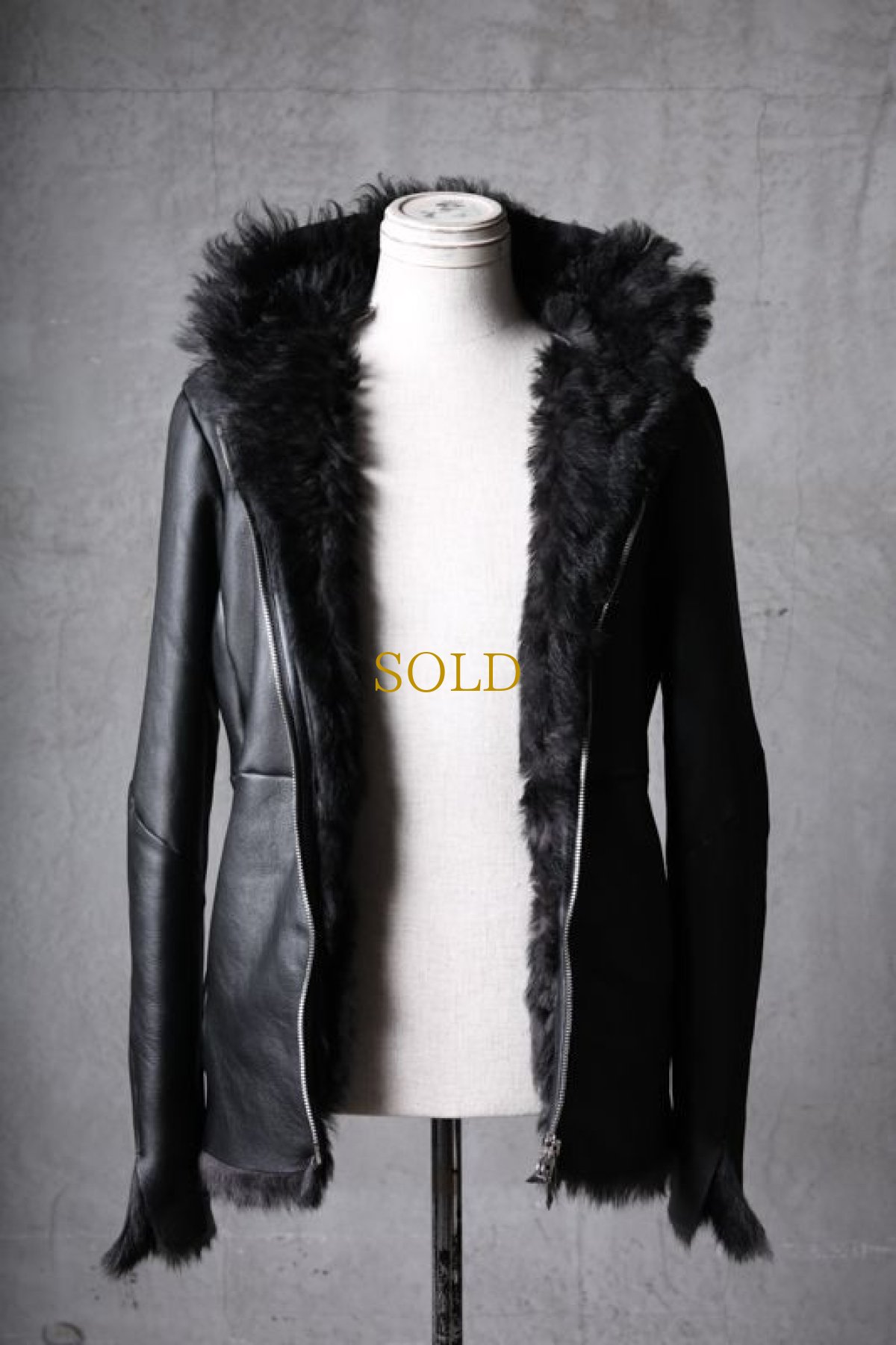 画像17: incarnation / インカネーション / 31991-4690 / SHEEP SHEARLING HIGH NECK ZIP BLOUSON SPIRAL ARM (17)