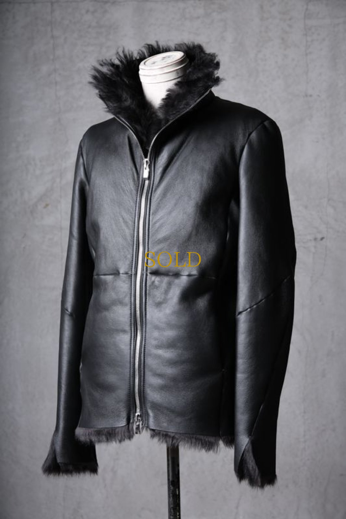 画像3: incarnation / インカネーション / 31991-4690 / SHEEP SHEARLING HIGH NECK ZIP BLOUSON SPIRAL ARM (3)