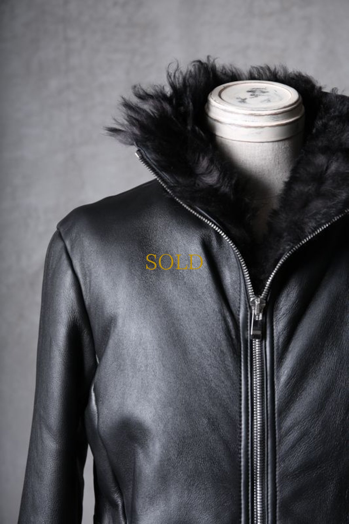 画像10: incarnation / インカネーション / 31991-4690 / SHEEP SHEARLING HIGH NECK ZIP BLOUSON SPIRAL ARM (10)