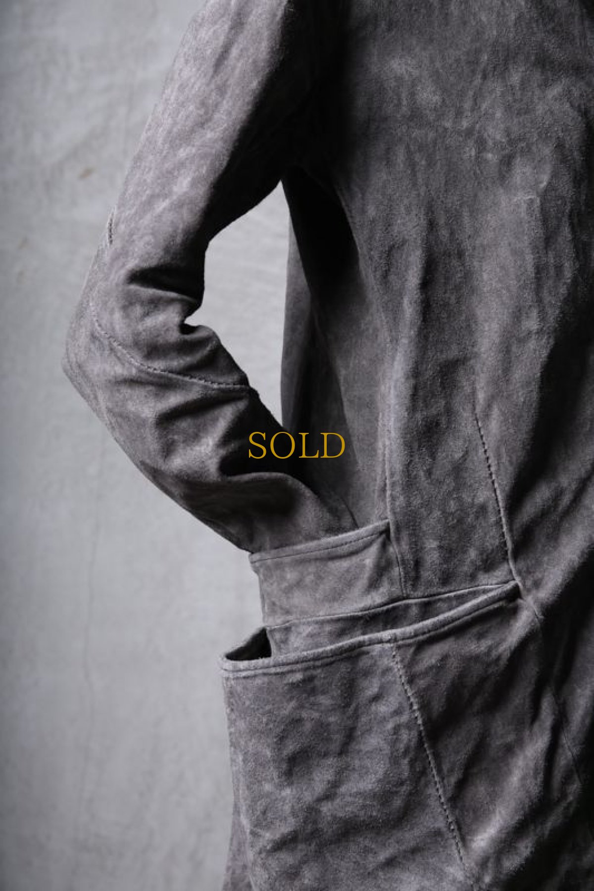 画像18: incarnation / インカネーション / 32131-5337 / BACK SKIN CALF LEATHER  BALMACAAN COAT W/OVER PKT LINED (18)