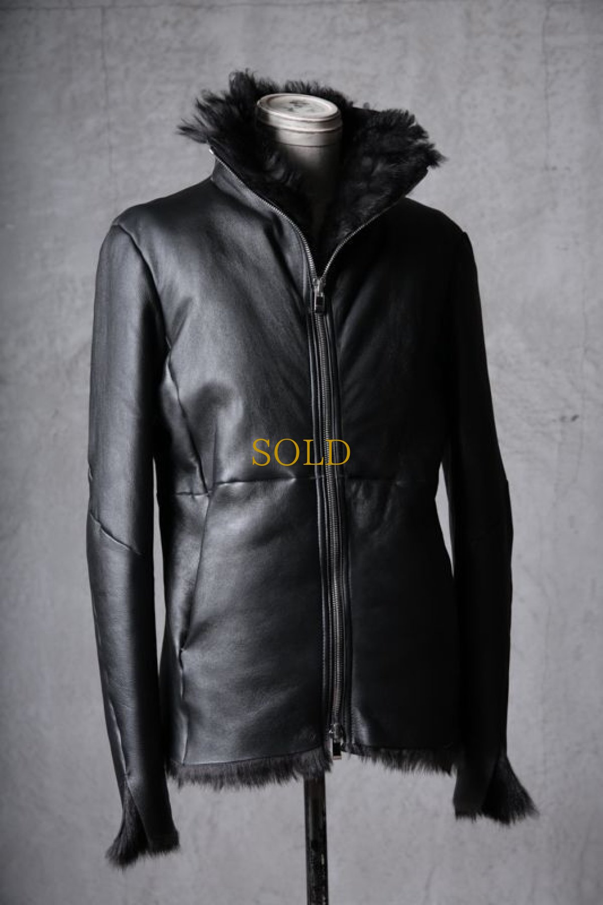 画像4: incarnation / インカネーション / 31991-4690 / SHEEP SHEARLING HIGH NECK ZIP BLOUSON SPIRAL ARM (4)