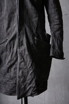 画像12: incarnation / インカネーション / 32131-5337 / BACK SKIN CALF LEATHER  BALMACAAN COAT W/OVER PKT LINED (12)