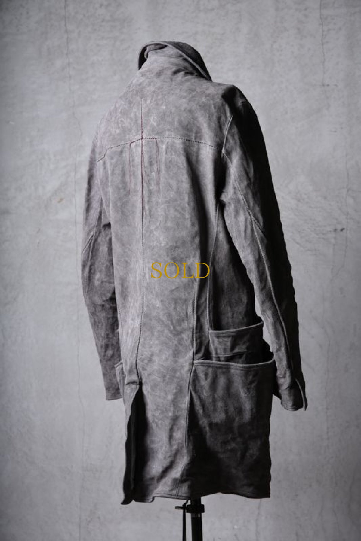 画像6: incarnation / インカネーション / 32131-5337 / BACK SKIN CALF LEATHER  BALMACAAN COAT W/OVER PKT LINED (6)