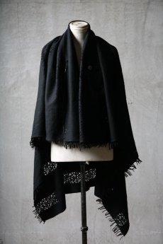 画像1: Thee OLD CIRCUS '' 1973 '' / 0402 / Cover up moon / Italian fabric Wool blend knit cape (1)
