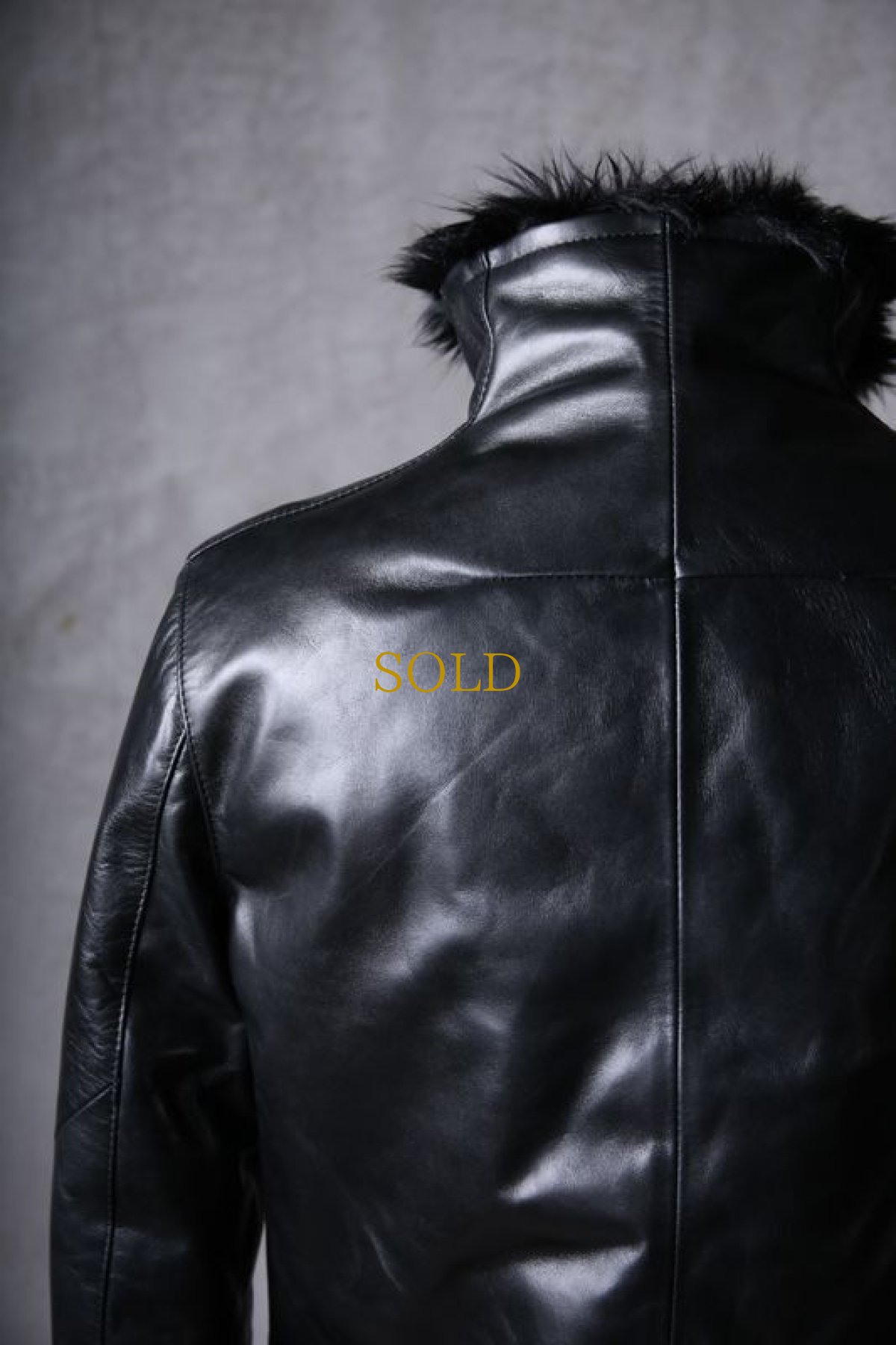画像19: Thee OLD CIRCUS - 9 - / 9-9306 / "Light holder" / プラウド・ホースレザー ディストーションハイネック ファーライナーブルゾン (19)