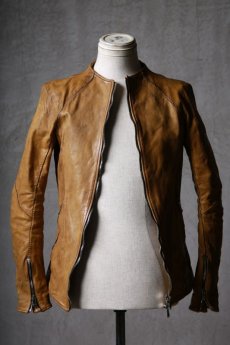 画像1: incarnation / インカネーション / 12211-41477 / HORSE LEATHER NO COLLAR  ZIP/F MOTO DARTS SHOULDER LINED  (1)