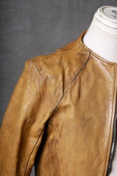 画像13: incarnation / インカネーション / 12211-41477 / HORSE LEATHER NO COLLAR  ZIP/F MOTO DARTS SHOULDER LINED  (13)