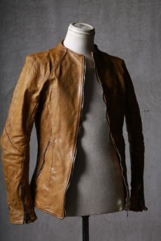 画像3: incarnation / インカネーション / 12211-41477 / HORSE LEATHER NO COLLAR  ZIP/F MOTO DARTS SHOULDER LINED  (3)