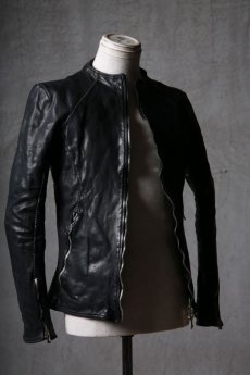 画像3: incarnation / インカネーション / 12211-41477 / HORSE LEATHER NO COLLAR  ZIP/F MOTO DARTS SHOULDER LINED  (3)