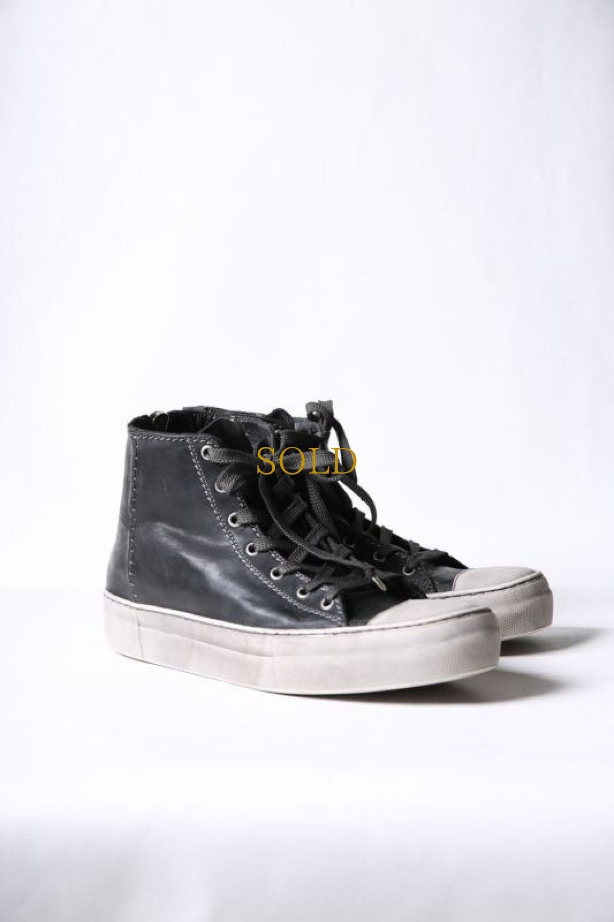 画像4: incarnation / インカネーション " Garage Eden SESSION " / 32211V-7587WZ / HORSE LEATHER HI CUT SNEAKER LINED PIECE DYED (4)