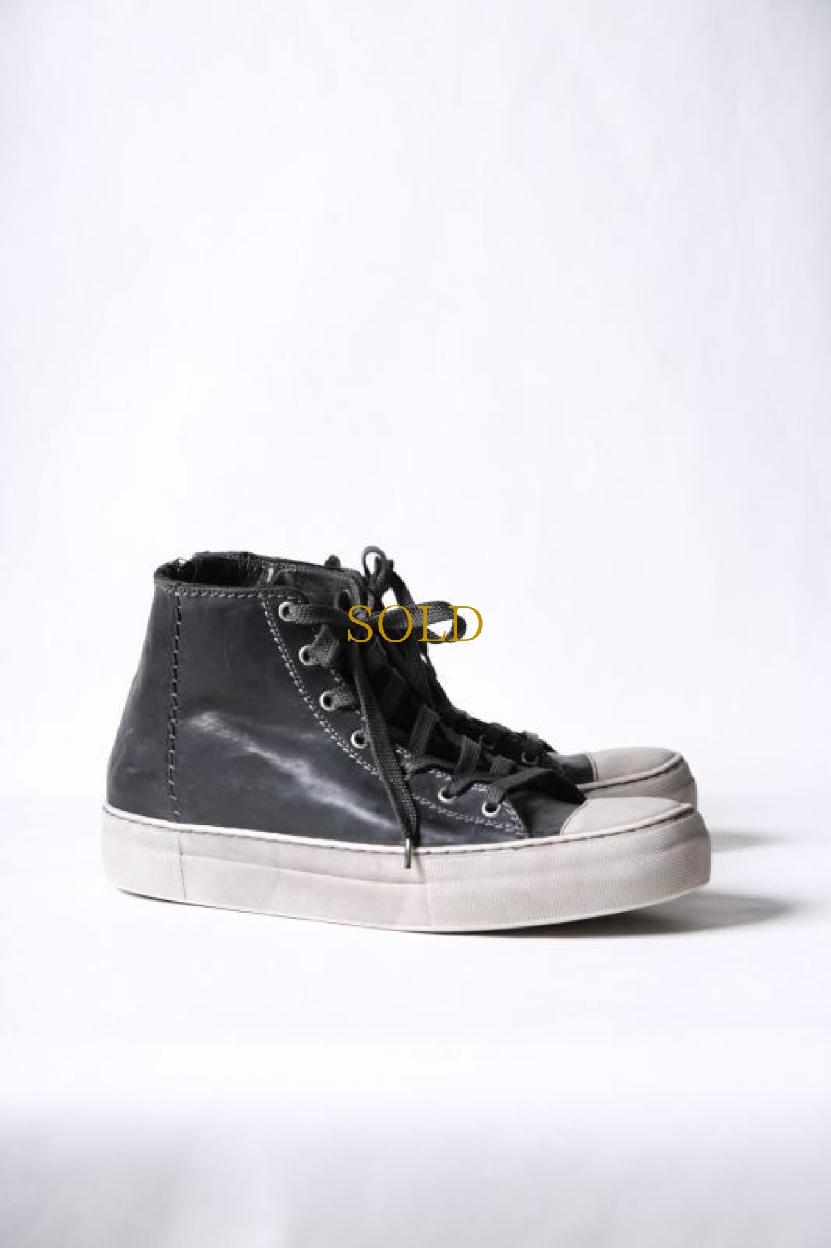 画像6: incarnation / インカネーション " Garage Eden SESSION " / 32211V-7587WZ / HORSE LEATHER HI CUT SNEAKER LINED PIECE DYED (6)