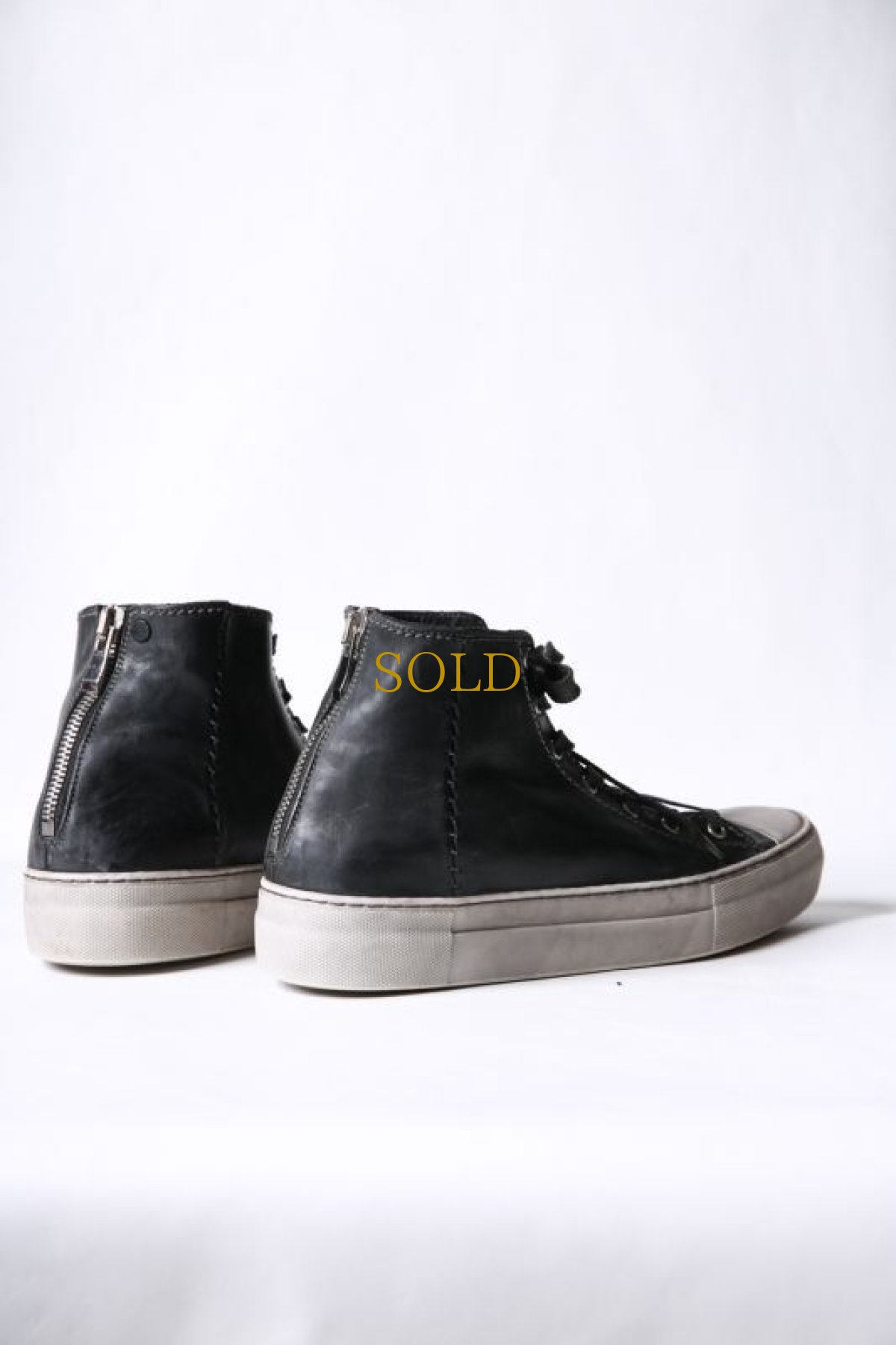 画像8: incarnation / インカネーション " Garage Eden SESSION " / 32211V-7587WZ / HORSE LEATHER HI CUT SNEAKER LINED PIECE DYED (8)