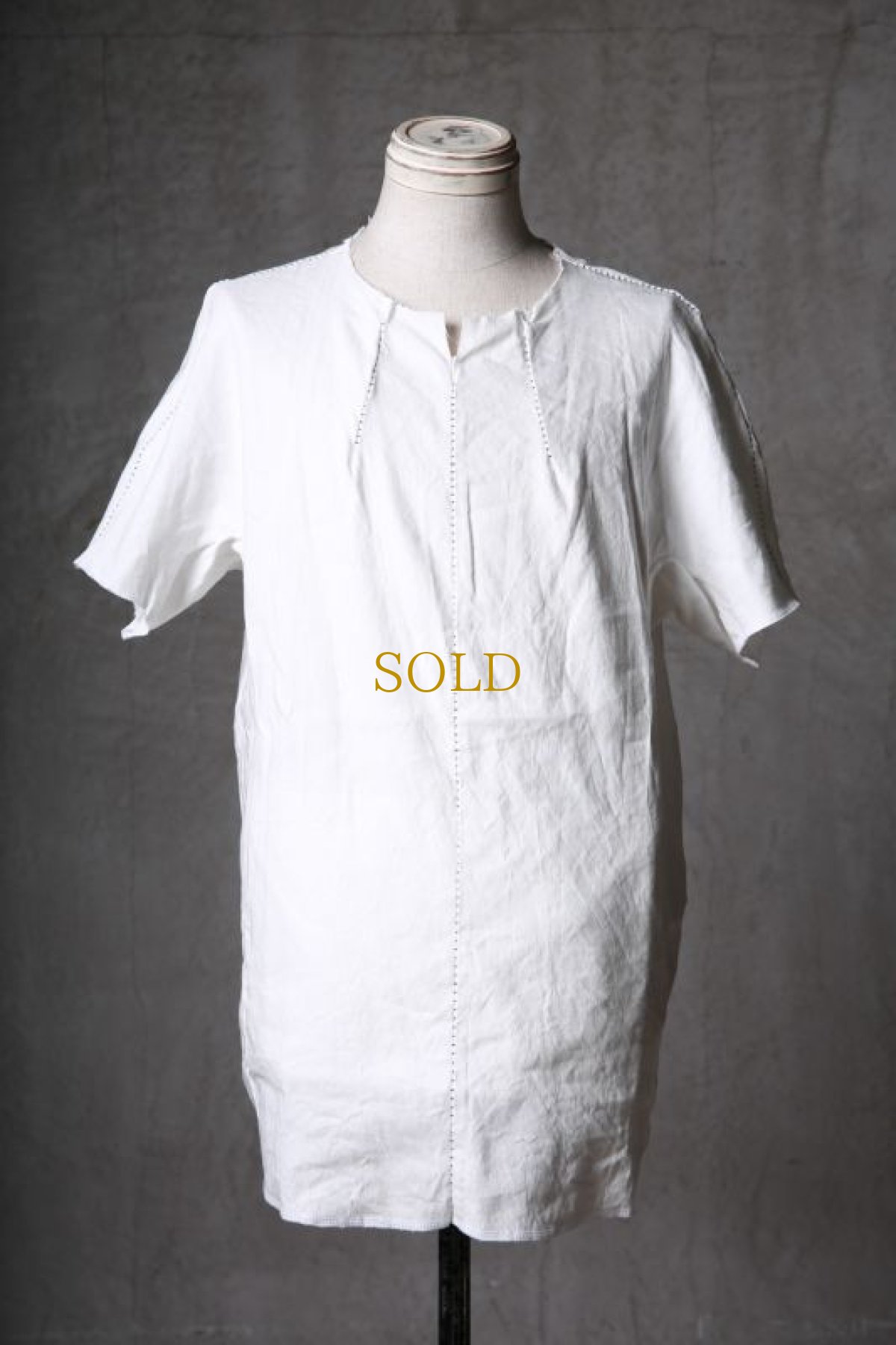 画像1: Wir Lineal / リネアル / WL-1102 / Inorganic structure dolman sleeve L/R T-shirts (1)