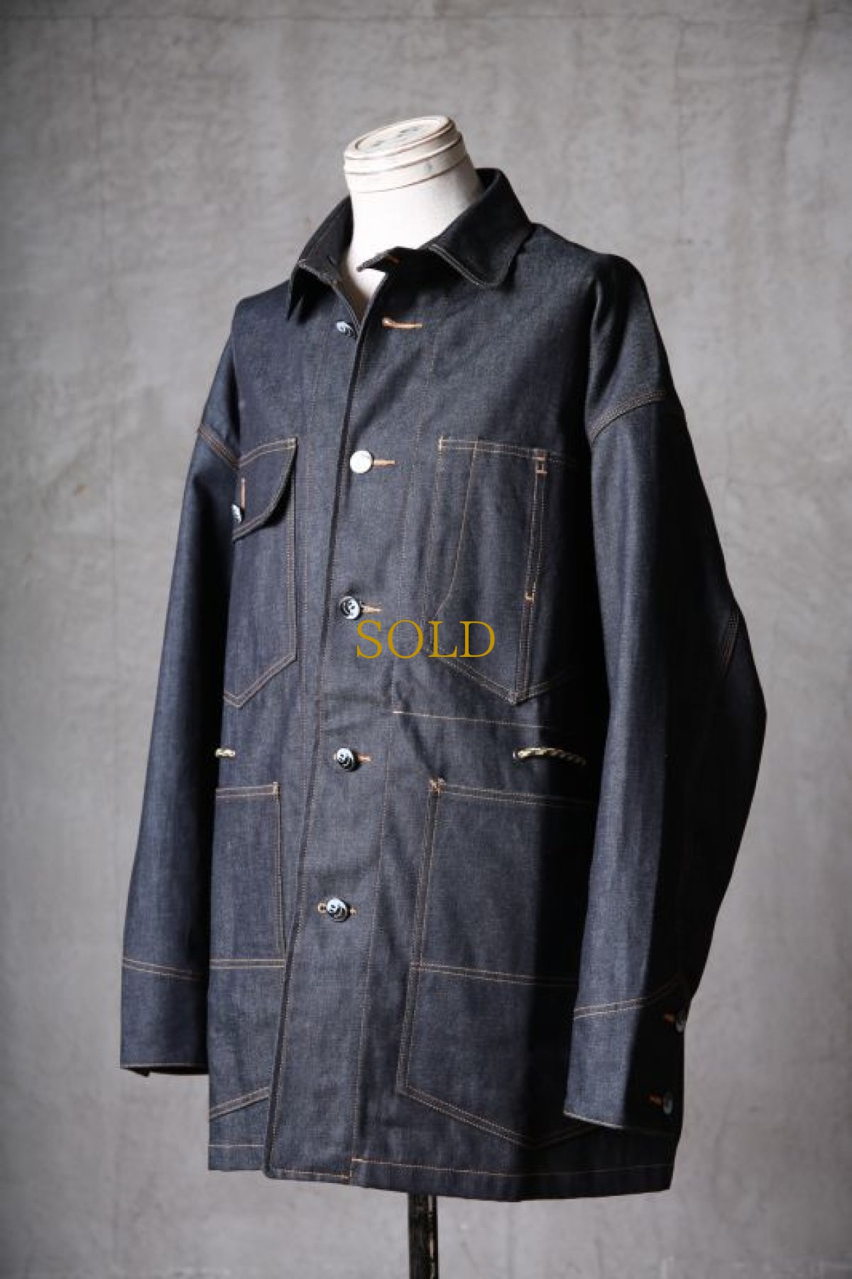 画像2: JUVENILE HALL ROLLCALL / ジュヴェナイルホールロールコール / 1604 / " Man Of War " DENIM COVER ALL (2)