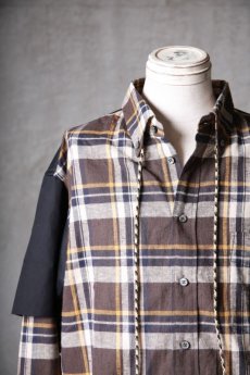 画像9: JUVENILE HALL ROLLCALL / ジュヴェナイルホールロールコール / 1614 / " Man Of War " Cotton / Linen CHECH SHIRTS (9)