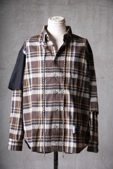 画像1: JUVENILE HALL ROLLCALL / ジュヴェナイルホールロールコール / 1614 / " Man Of War " Cotton / Linen CHECH SHIRTS (1)