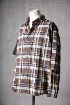 画像2: JUVENILE HALL ROLLCALL / ジュヴェナイルホールロールコール / 1614 / " Man Of War " Cotton / Linen CHECH SHIRTS (2)