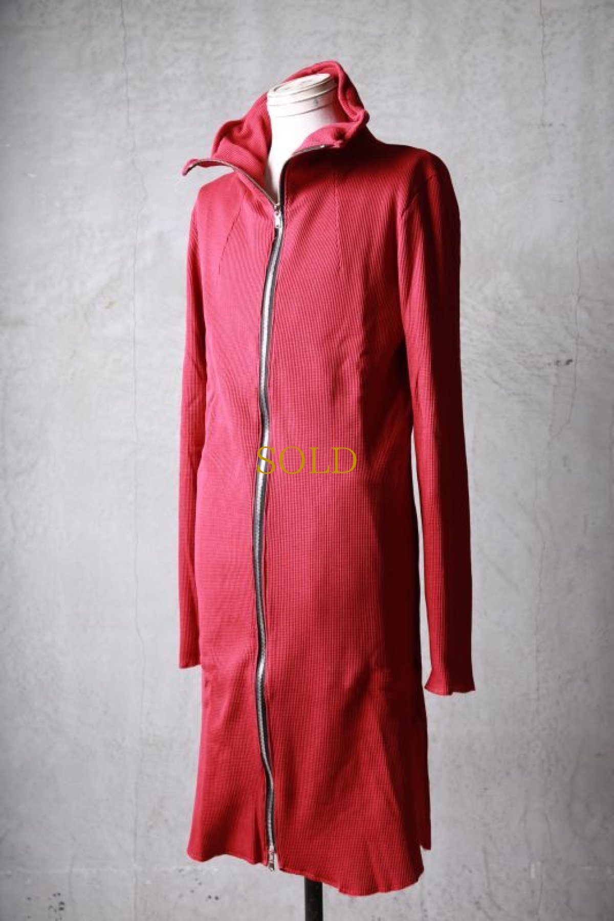 画像2: Thee OLD CIRCUS '' 1973 '' / 1302-M / Bomb rain / ディストーションネック ロ・ローング ワッフルジップアップ（持っていれば世界が変わる） (2)