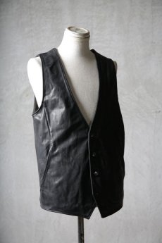 画像3: incarnation / インカネーション / 12416-2217 / BABY CALF LEATHER VEST 4B LINED (3)