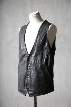 画像2: incarnation / インカネーション / 12416-2217 / BABY CALF LEATHER VEST 4B LINED (2)