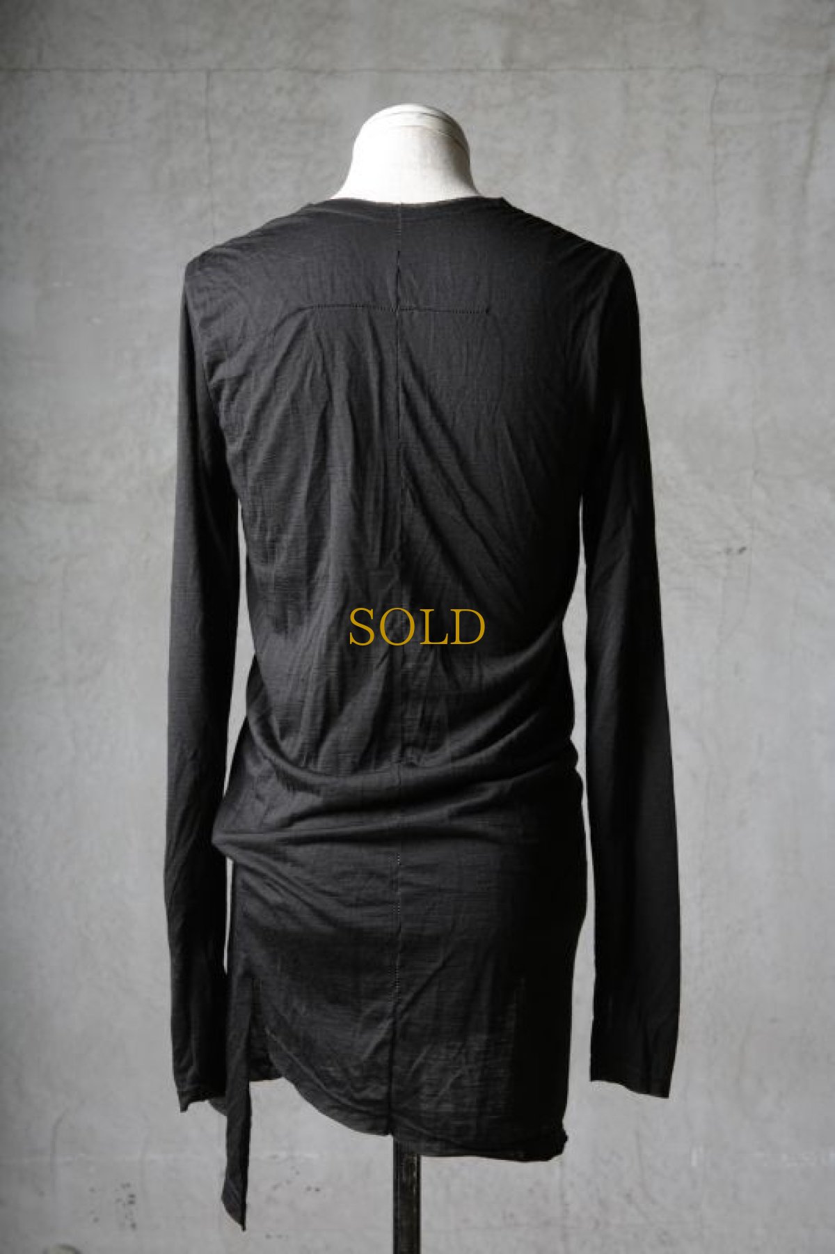 画像7: Thee OLD CIRCUS '' 1973 '' / 2308 / " Cat " / ウォッシャブルウール天竺アシンメトリーロングカットサムホールLS (7)