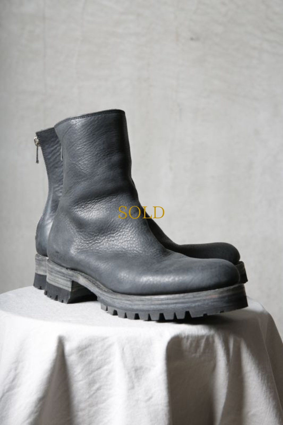 画像8: Thee OLD CIRCUS '' 9 '' / 9-201 / " Black Out " / IRON ホース & GUIDI カーフ / VIBRAM #1100 ワンピースブーツ (8)